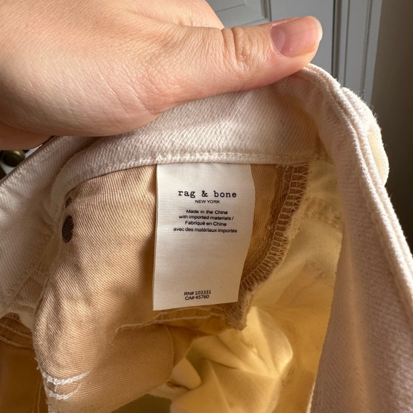 Rag & Bone - Nina High Rise Ankle Flare Cream Jeans - Picture 9 of 9